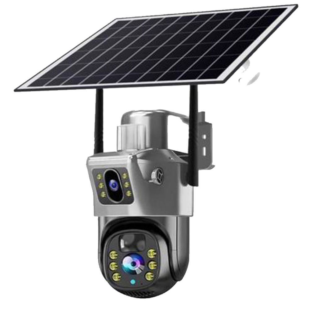 UBUS Dual lens 4G 8MP,cctv solar camera